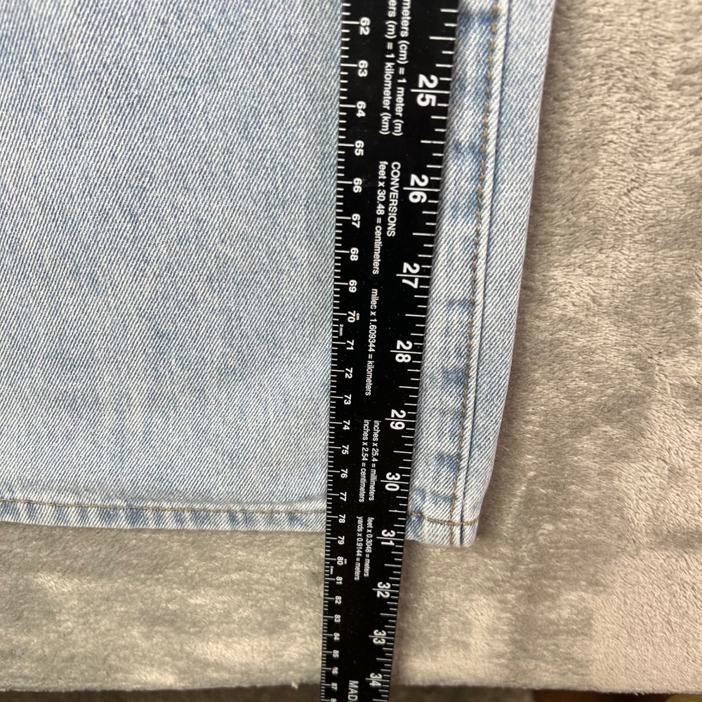 Edikted Wide Leg Jeans Womens Medium Light Blue Wash 100% Cotton Relaxed Denim - Picture 6 of 14